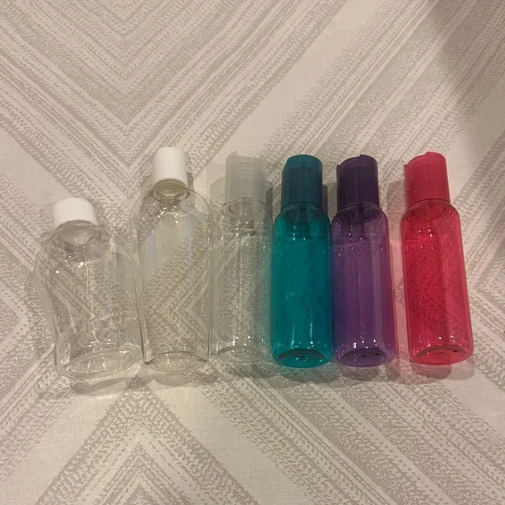 Ame & Lulu Brown & White with Pink Trim Travel Case + Empty Refillable Bottles